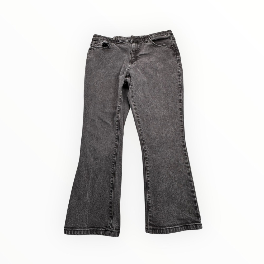 Universal‎ Thread Jeans Womens 34x26 Black Kick Boot Crop Denim Workwear